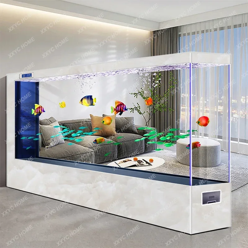 Aquarium Xl - WWSuper large floor-to-ceiling fish tank living