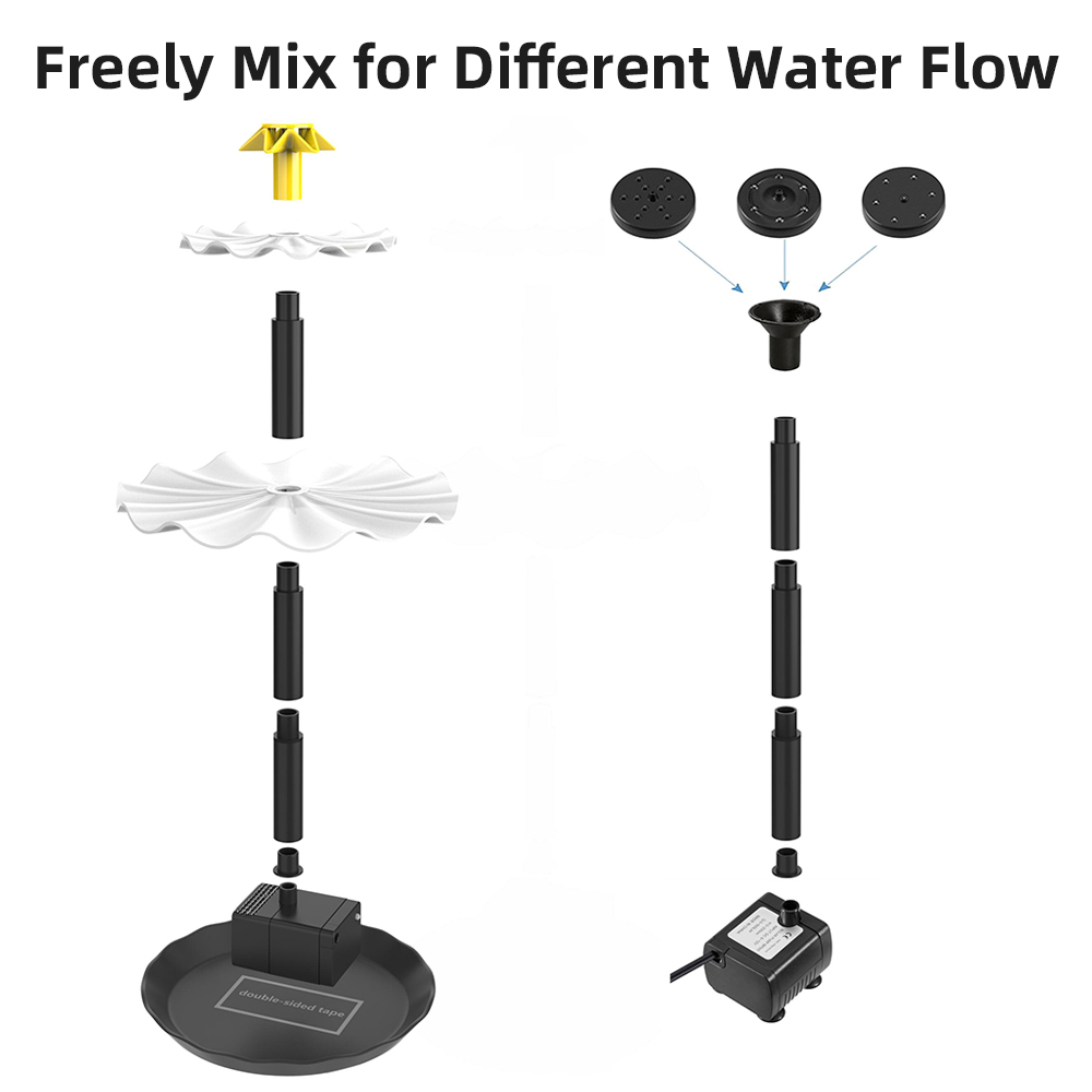 Solar Fountain Pump for Bird B - Aquarium Fish Lamp recension och pris