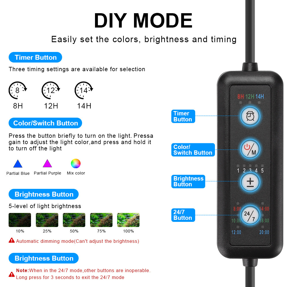 LED Aquarium Light Full Spectr - Aquarium Fish Light Lamp recension och pris