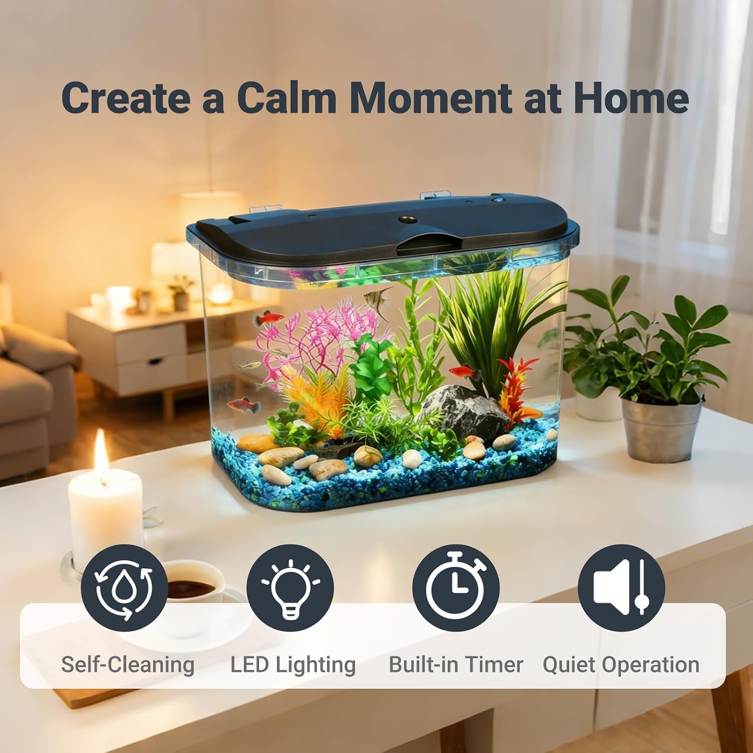 5-Gallon Aquarium Kit with LED - Aquarium Fish Variety recension och pris